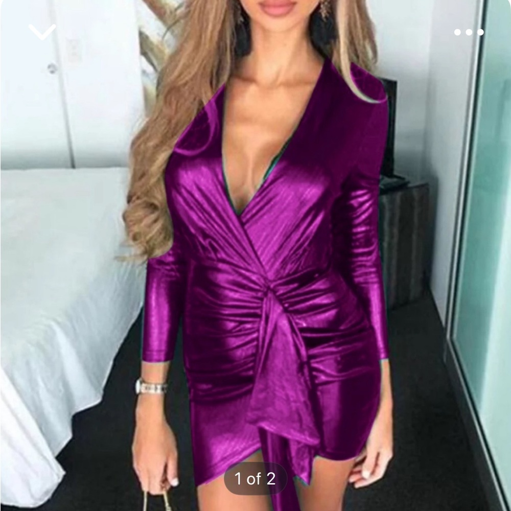 Metallic dress Sz M Forever 21